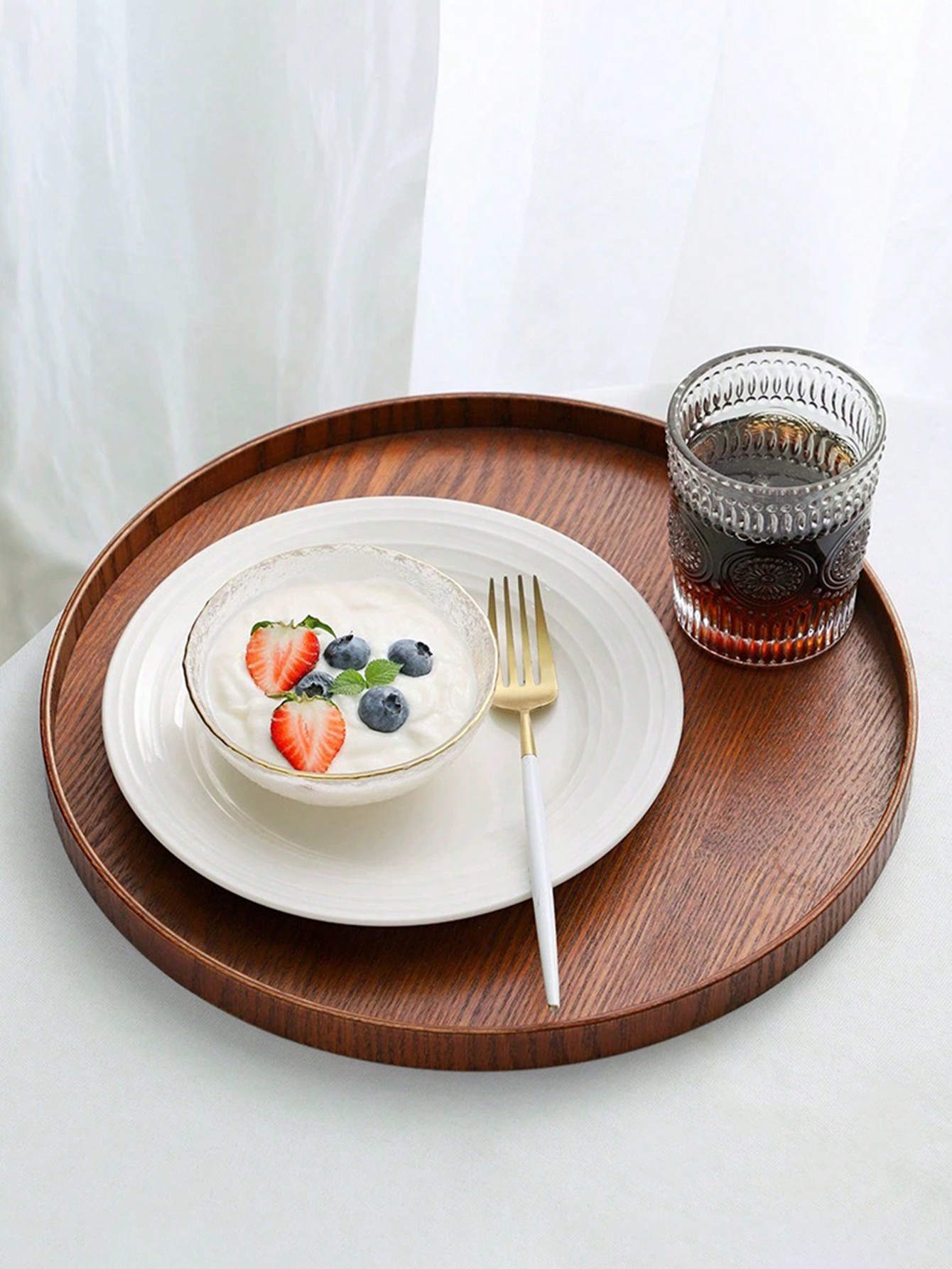 1개/3개입 천연 나무 서빙 트레이, 스낵, 케이크,  - Coffee Tea Organizer 리뷰 및 가격
