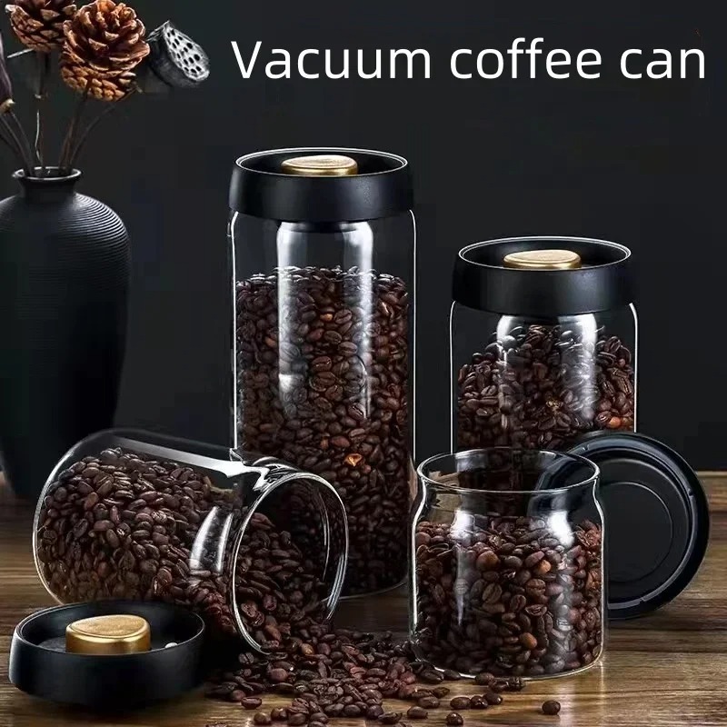 수동 진공 밀폐 커피 병 고붕규산 유리 습기 방지 차  - Coffee Tea Organizer 리뷰 및 가격