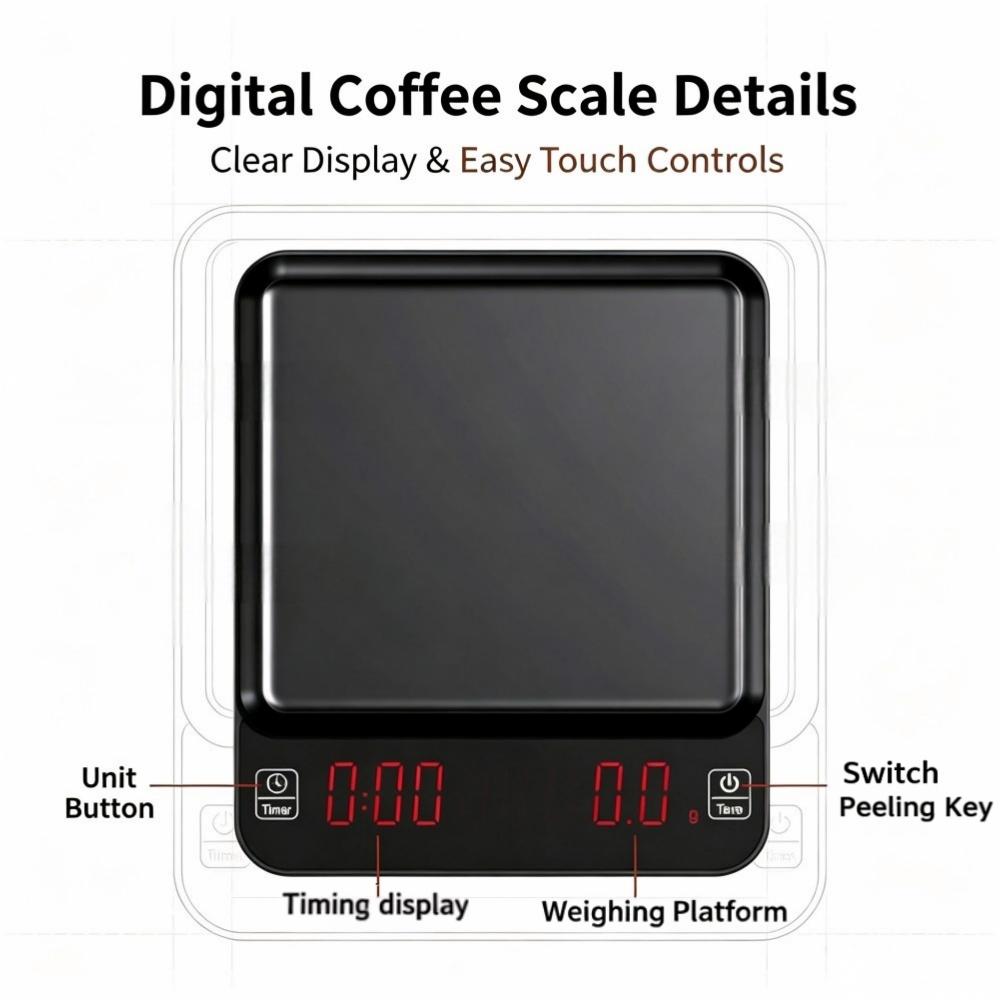 3kg/0.1g 고정밀 디지털 커피 저울, LED 휴대 - Coffee & Tea Haus 리뷰 및 가격