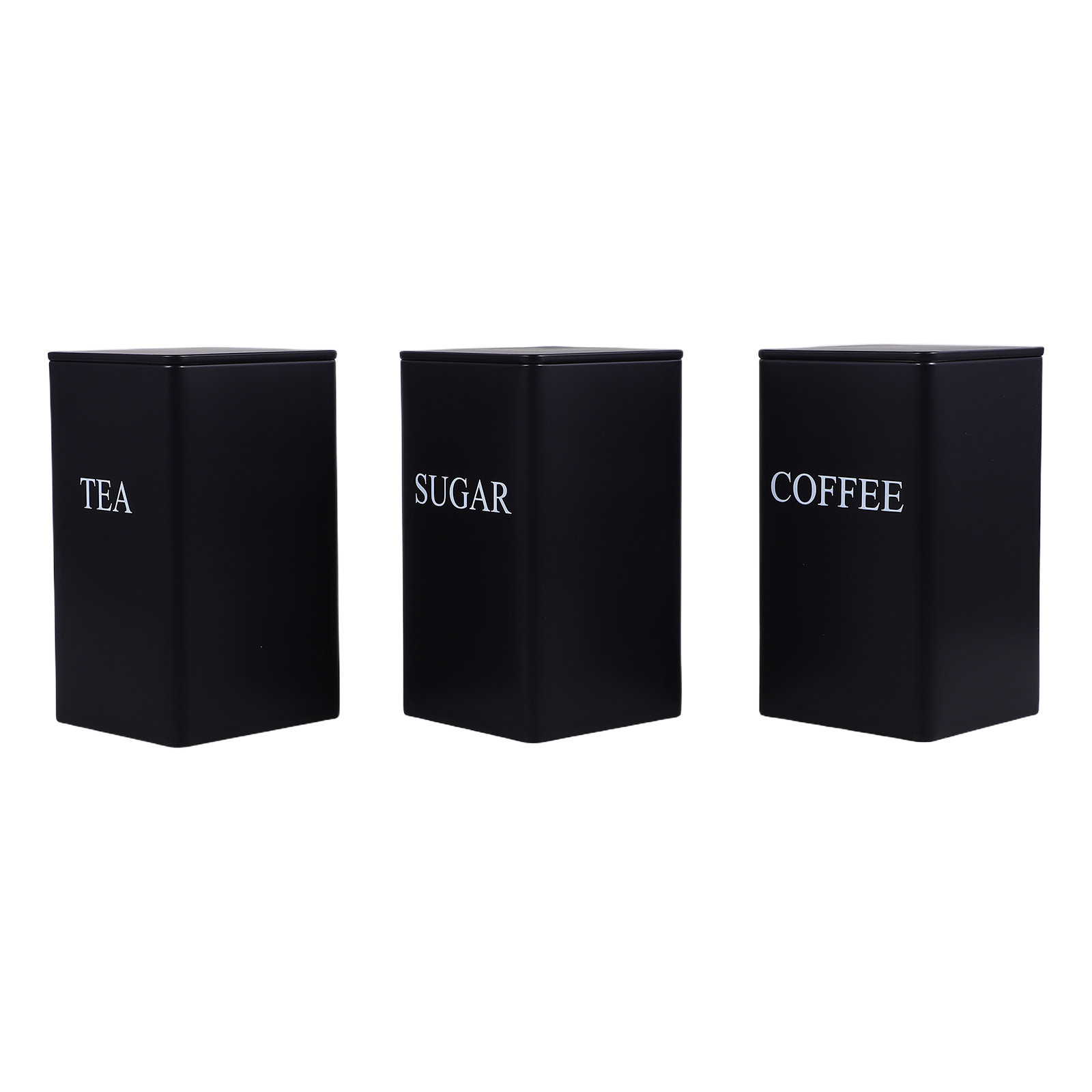 3개 세트 주방용 보관 용기, 금속 사각형 디자인, 커 - Coffee Tea Organizer 리뷰 및 가격