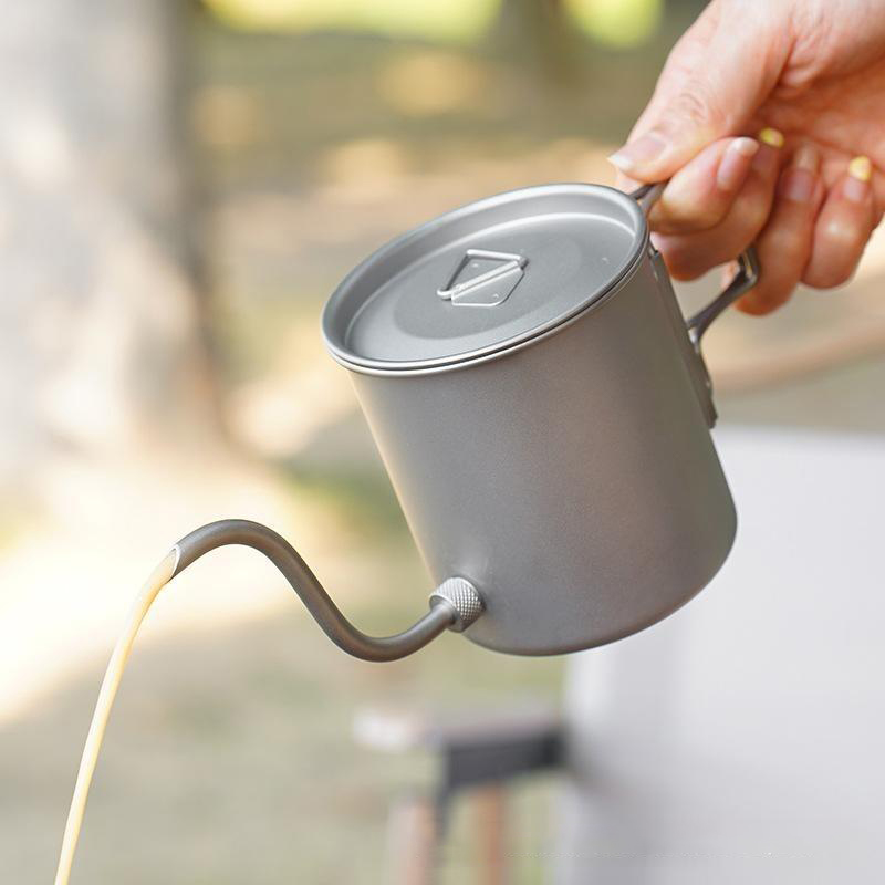 순수 티타늄 구즈넥 푸어오버 커피 주전자 접이식 손잡이 - Pour Over Kettle 리뷰 및 가격