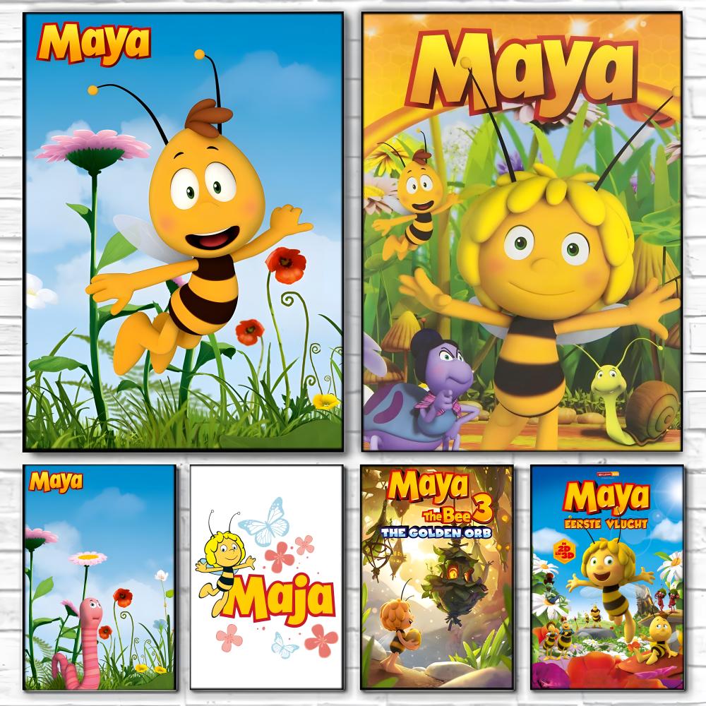 만화 M-Maya the Bee 포스터 자체 접착 예술 - Maya Coffee & Tea Ulasan 리뷰 및 가격