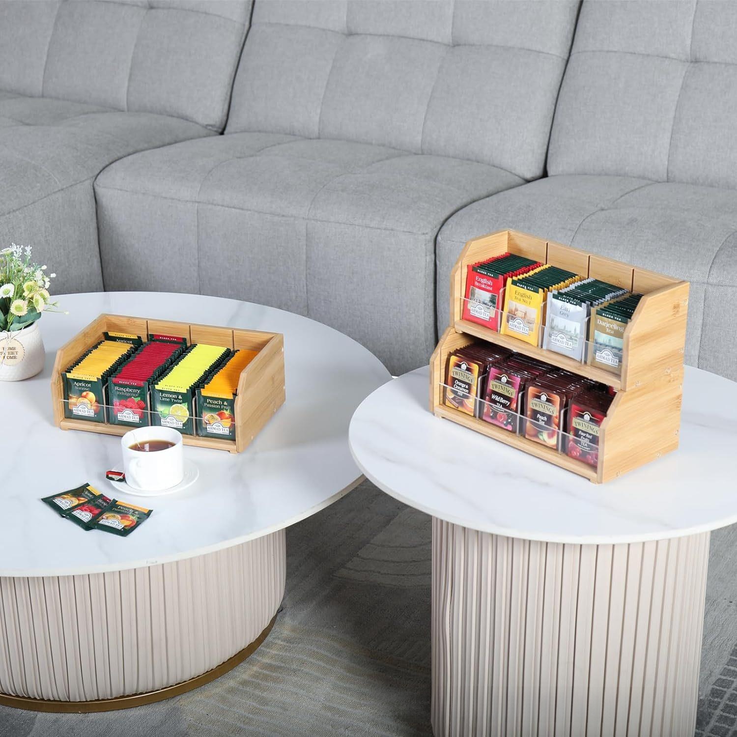 대나무 티백 보관함 3단 커피백 진열대 커피 스테이션  - Coffee Tea Organizer 리뷰 및 가격