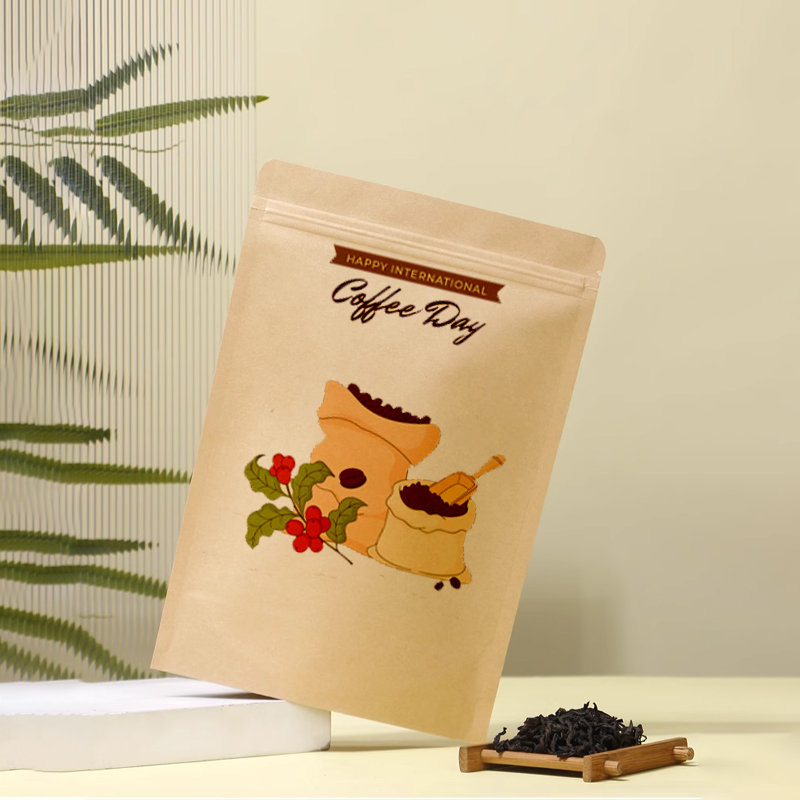 인쇄된 디자인이 들어간 지퍼백, 재사용 가능한 자가 밀 - Coffee Tea Logo 리뷰 및 가격