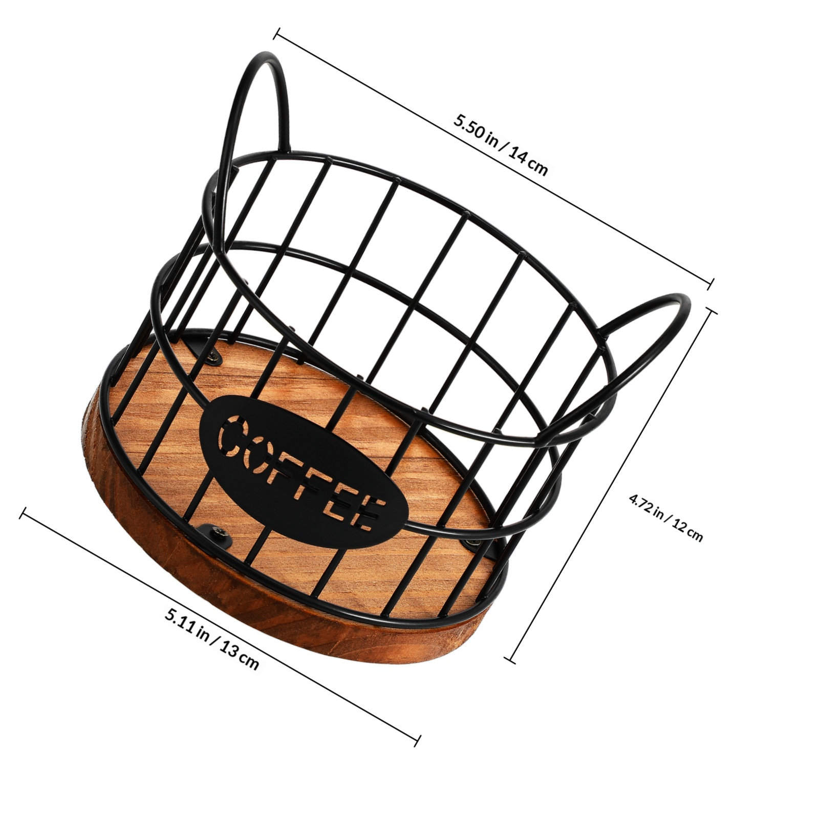 커피 캡슐 정리함, 철제 와이어 구조, 나무 받침대,  - Coffee Tea Organizer 리뷰 및 가격